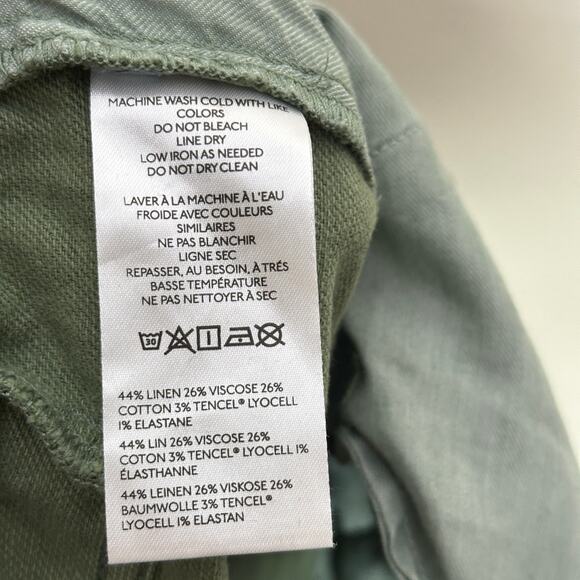 ANTHROPOLOGIE x PILCRO Adi Mid-Rise Frayed Relaxed Flare Pants Linen Sz 33 {3B8} - Picture 5 of 6